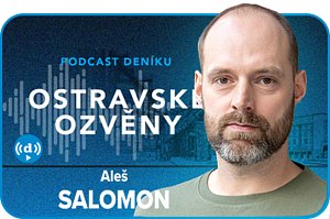 Hostem podcastu Ostravské ozvěny byl majitel únikových her The Chamber  v Ostravě, Aleš Salomon, moderuje redaktor Deníku Petr Jiříček, 26. února 2024, Ostrava.