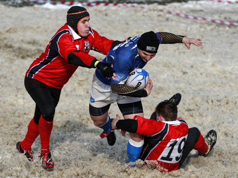 Snow rugby na Skalce.