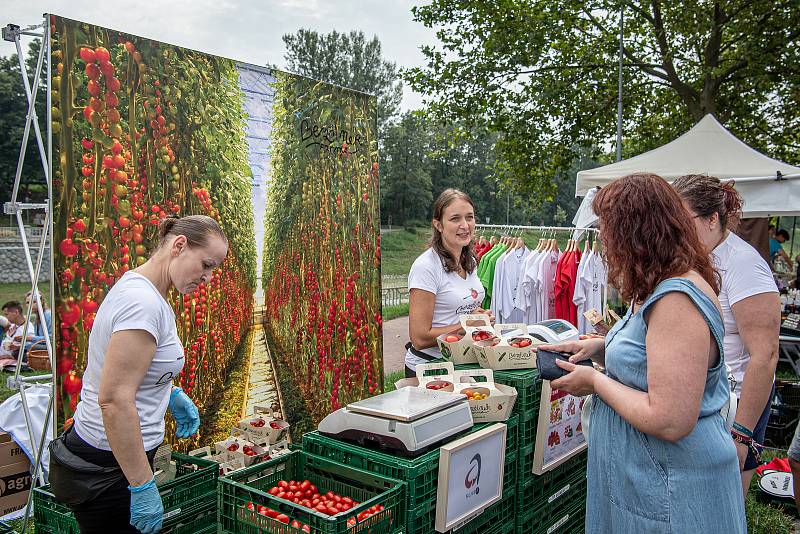 Víkendová pěší zóna Malá Kodaň, kde se uskutečnily farmářské Trhy, co se hledají, 15. srpna 2020 v Ostravě.