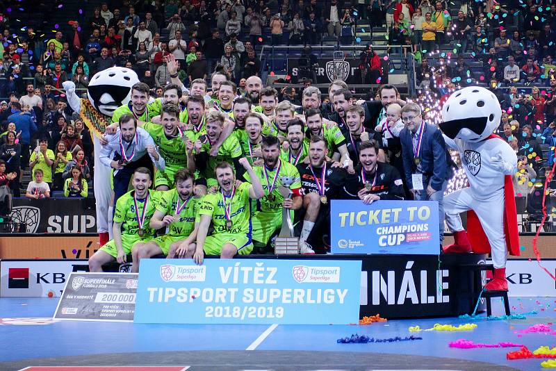 Superfinále play off Tipsport superligy - Technology florbal Mladá Boleslav - 1. SC TEMPISH Vítkovice, 14. dubna 2019 v Ostravě.