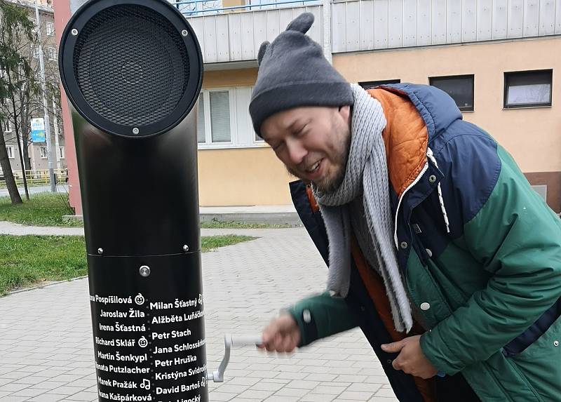 Poeziomat na kličku, Ostrava-Poruba, listopad 2020.