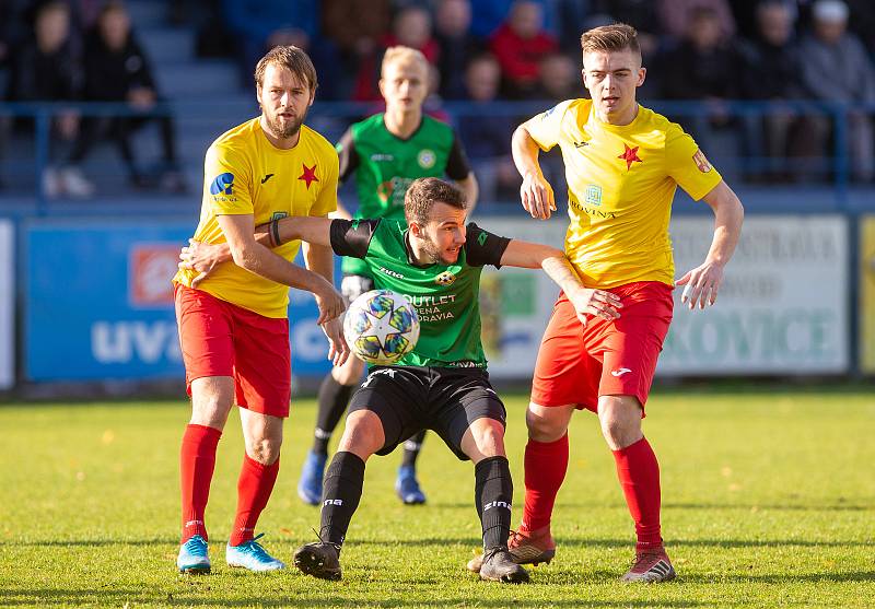 Utkání 16. kola Fortuna MSFL: FC ODRA Petřkovice – SK HS Kroměříž, 16. listopadu 2019 v Ostravě.