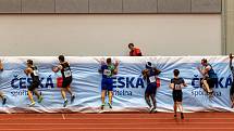 Mezinárodní halový atletický mítink Czech Indoor Gala 2020, 5. února 2020 v Ostravě. Běh 60m muži kvalifikace, (zleva) Vojtěch Svoboda, Vojtěch Kolařík oba z Česka, Dominik Kopec z Polska, Jan Veleba z Česka, Mario Burke z Barbadosu, Kyle De Escofet z Bri