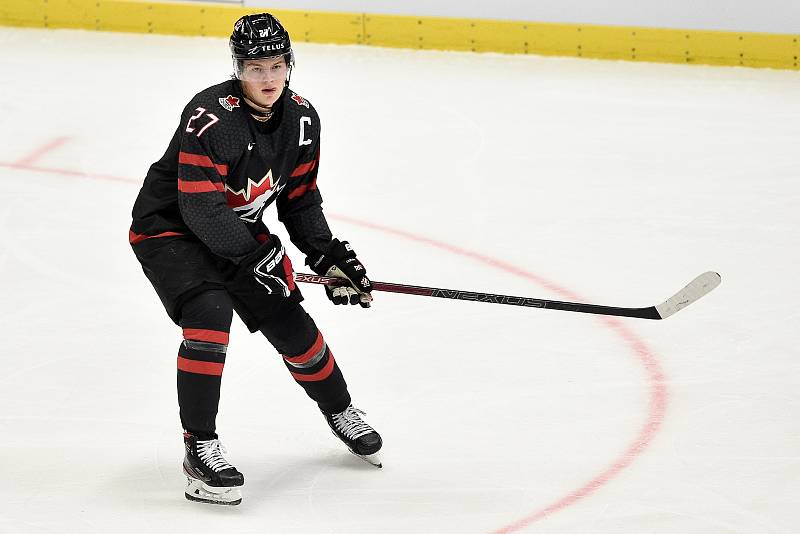 Mistrovství světa hokejistů do 20 let, finále: Rusko - Kanada, 5. ledna 2020 v Ostravě. Na snímku Barrett Hayton.