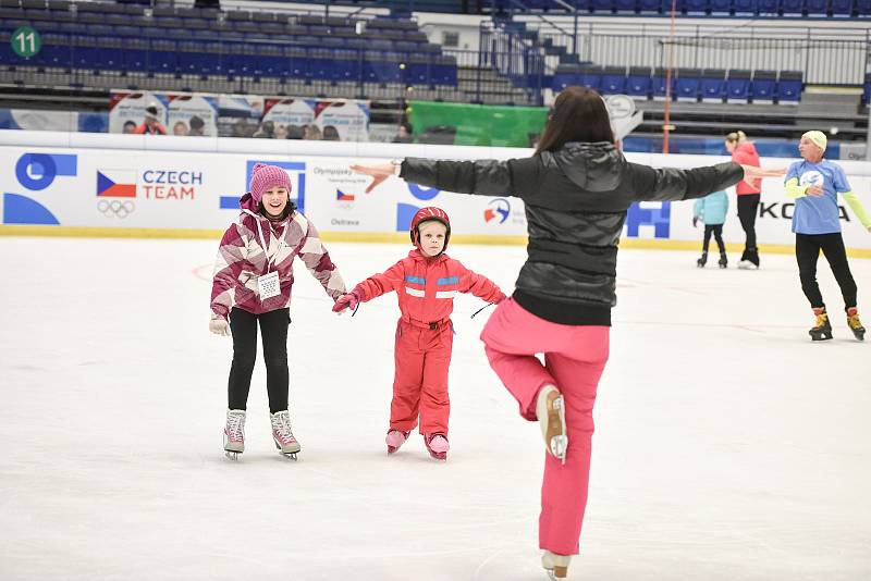 Olympijský festival u Ostravar Arény, 12. února 2018 v Ostravě. Krasobruslení.