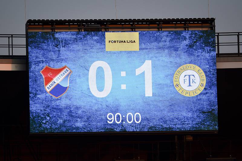 Utkání 3. kola první fotbalové ligy: FC Baník Ostrava - FK Teplice, 26. července 2019 v Ostravě.