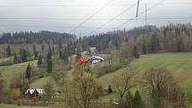 Sobotní zásah hasičů v Heřmanovicích.