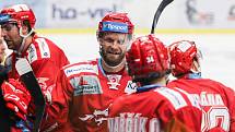 Čtvrtfinále play off hokejové extraligy - 3. zápas: HC Vítkovice Ridera - HC Oceláři Třinec, 24. března 2019 v Ostravě. Na snímku Martin Růžička.