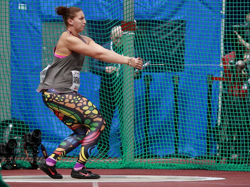 Zlatá tretra Ostrava 2016, kladivo, ženy. Na snímku Kateřina Šafránková.