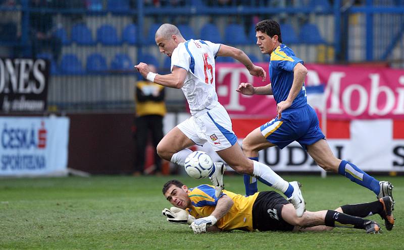 Milan Baroš během zápasu s Kyprem.