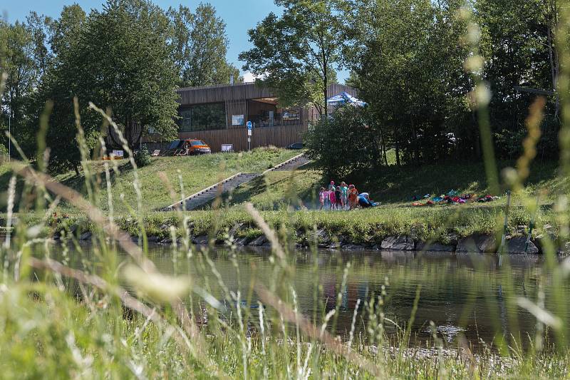 Loděnice v Ostravě na břehu Ostravice.