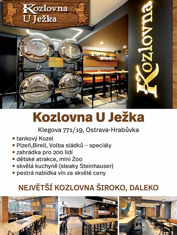 Kozlovna U ježka, Klegova 771/19, Ostrava