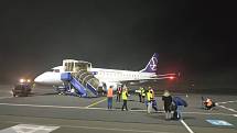 Embraer E170 po příletu do Ostravy, 25. říjen 2020