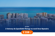 Reklama na letenky z Ostravy do Malagy.
