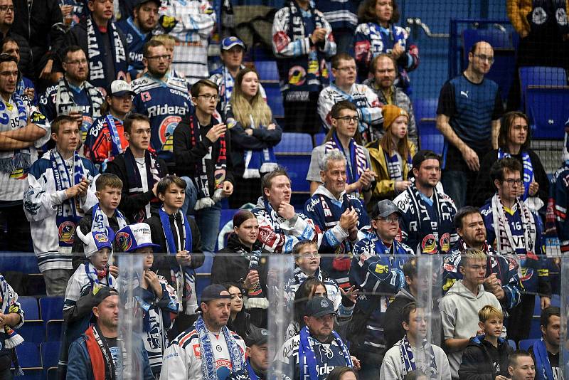 Utkání 8. kola hokejové extraligy: HC Vítkovice Ridera - HC Oceláři Třinec, 20. října 2021 V Ostravě. Fanoušci.