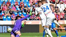 Kozáčik Matúš, Patrizio Stronati a Václav Procházka - Utkání 5. kola nádstavby první fotbalové ligy FORTUNA:LIGA, skupina o titul: FC Viktoria Plzeň - FC Baník Ostrava, 26. května 2019 v Plzni.