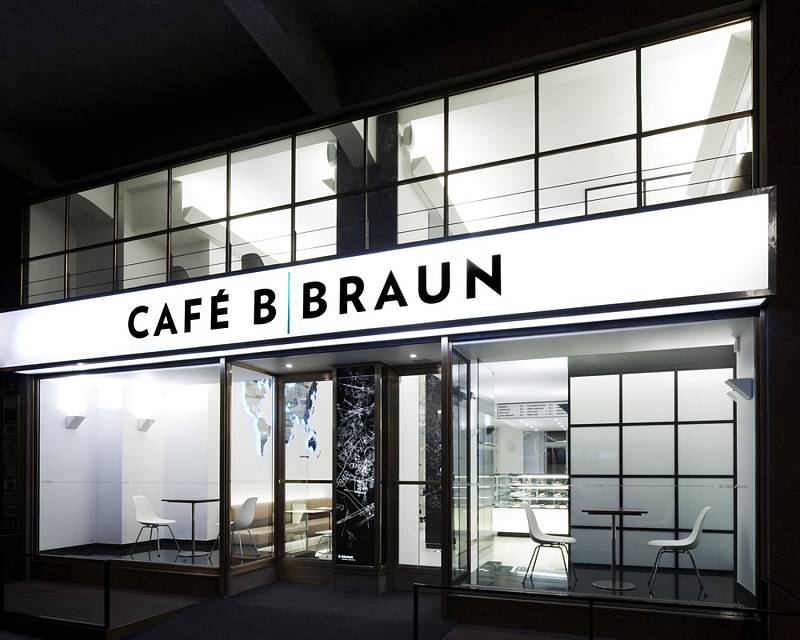 Café B-Braun v Praze. Vizualizace: AI Design