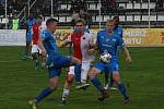 MOL Cup, 2. kolo, SK HS Kroměříž (červenobílé dresy) - FC Baník Ostrava, 21. září 2022.