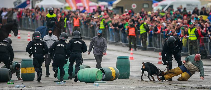 Dny NATO v Ostravě na letišti v Mošnově. Přehlídka jízdní a pořádkové policie