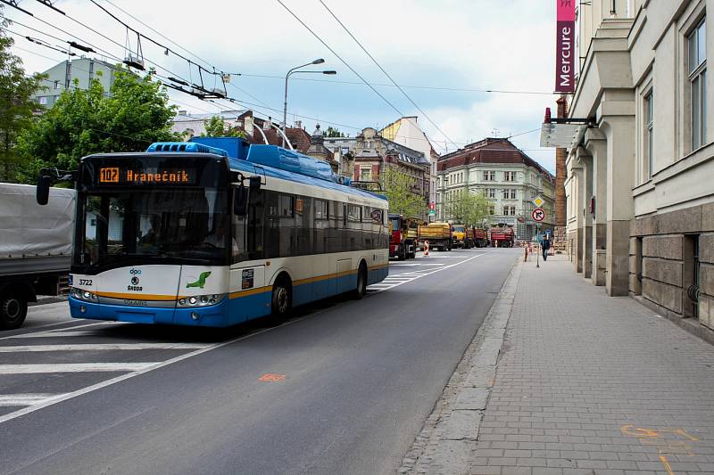 Rekonstrukce Českobratrské, květen 2017