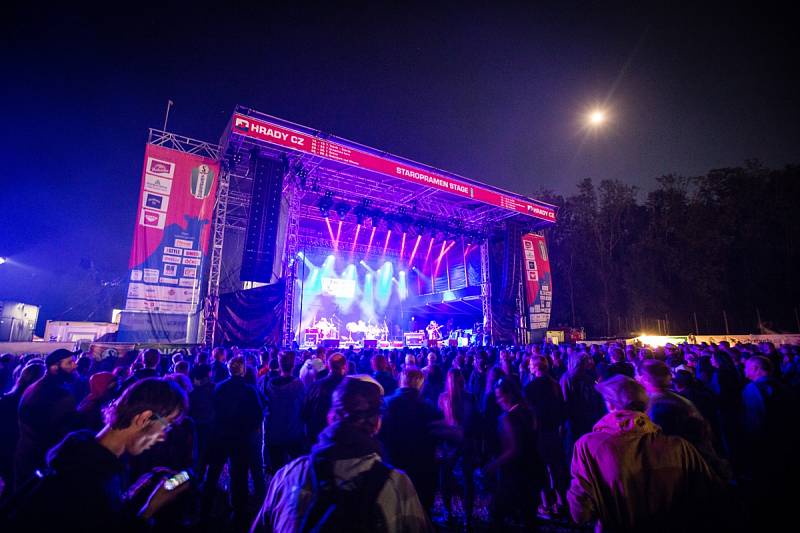 Koncert skupiny Pražský výběr na hudebním festivalu Moravské hrady v Hradci nad Moravicí 19. srpna 2016.