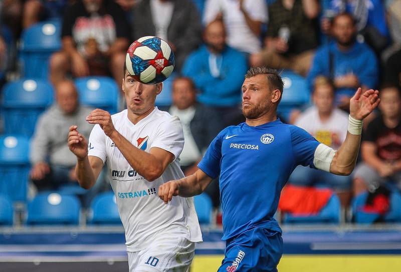 Utkání 1. kola první fotbalové ligy: FC Baník Ostrava - FC Slovan Liberec, 13. července 2019 v Ostravě. Na snímku (zleva) Robert Hrubý, Radim Breite.