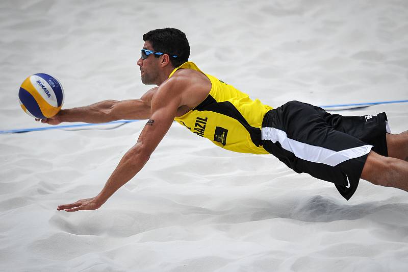 Turnaj Světové série Ostrava Beach Open, 21. června 2018, na snímku Vitor Felipe.