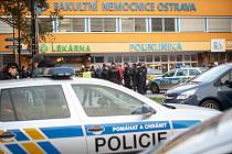 Zásah policie ve Fakultní nemocnici Ostrava 10. prosince 2019 v Ostravě.