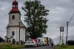 Natáčení polského filmu na hřbitově ve Velkých Heralticích, Košetice ve Slezsku, 12. srpna 2017.