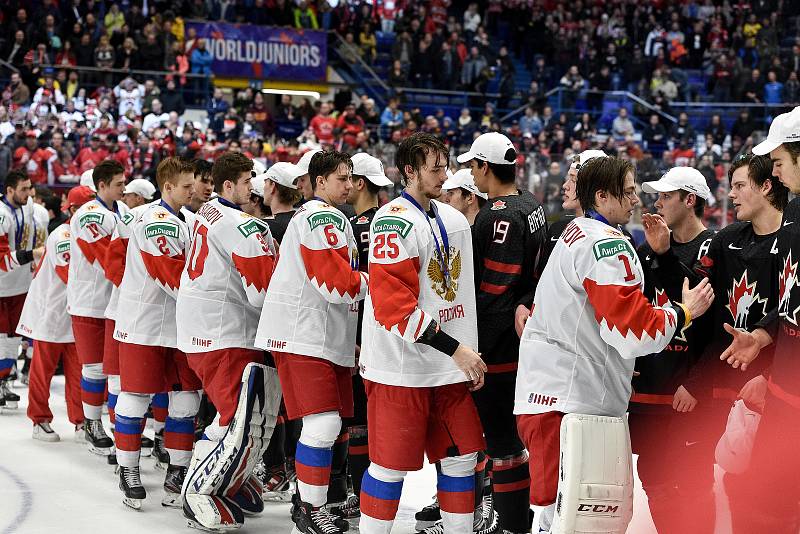 Mistrovství světa hokejistů do 20 let, finále: Rusko - Kanada, 5. ledna 2020 v Ostravě.