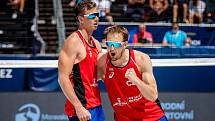 J&T Banka Ostrava Beach Open, 4. června 2021 v Ostravě. David Schweiner (CZE) a Ondřej Perušič (CZE).