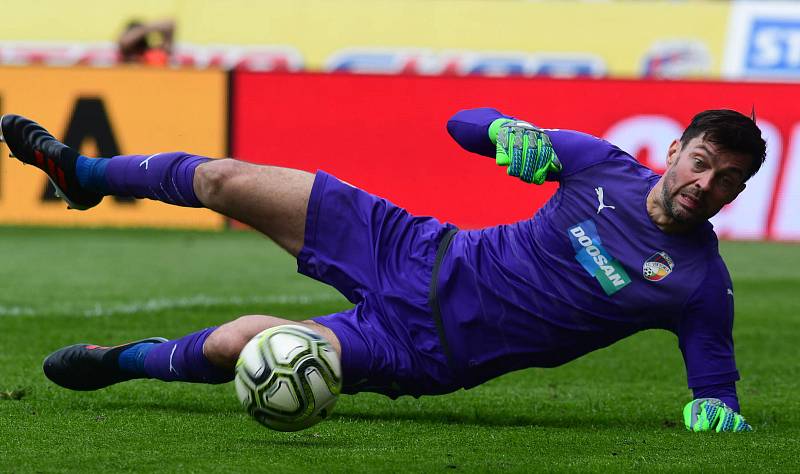 Kozáčik Matúš - Utkání 5. kola nádstavby první fotbalové ligy FORTUNA:LIGA, skupina o titul: FC Viktoria Plzeň - FC Baník Ostrava, 26. května 2019 v Plzni.