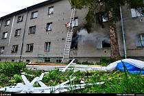 Snímek ze zásahu hasičů po výbuchu v domě v Ostravě-Hulvákách.