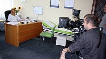 V kanceláři českotěšínského starosty se natáčely sekvence filmu Muzzikanti. Foto: Tomáš Januszek