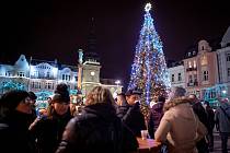 Vánoční trhy na Masarykově náměstí, 2. prosince 2019 v Ostravě.