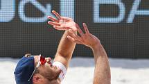 FIVB Světové série v plážovém volejbalu J&T Banka Ostrava Beach Open, 1. června 2019 v Ostravě. Na snímku Moritz Pristauz (AUT).