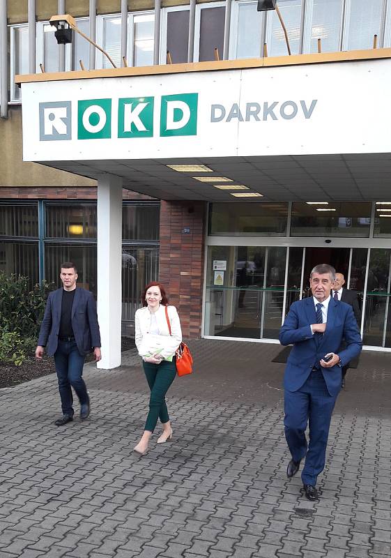 Andrej Babiš po jednání na OKD, 24. dubna 2018