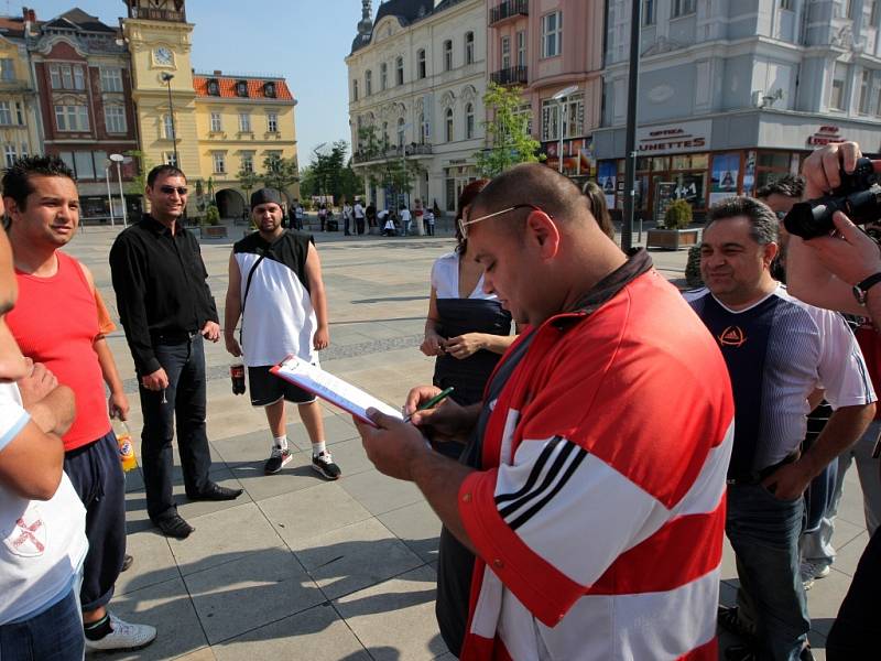 Z nedělní protestní akce Romů v Ostravě