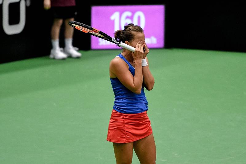 Fed Cup v Ostravě, neděle 12. února 2017, Barbora Strýcová.