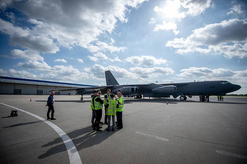 Přílet amerického bombardéru B-52 Stratofortress, 17. září 2019 v Mošnově.