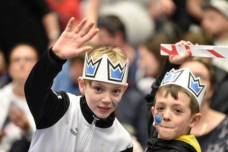 Superfinále play off florbalové superligy mužů: Technology florbal Mladá Boleslav - 1. SC TEMPISH Vítkovice, 14. dubna 2019 v Ostravě. Na snímku fanoušci.