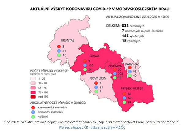 Mapa KHS, 22. dubna, 10 hodin.