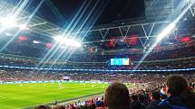 Wembley, 22. března 2019, snímek od fanouška Kamila Sekela.