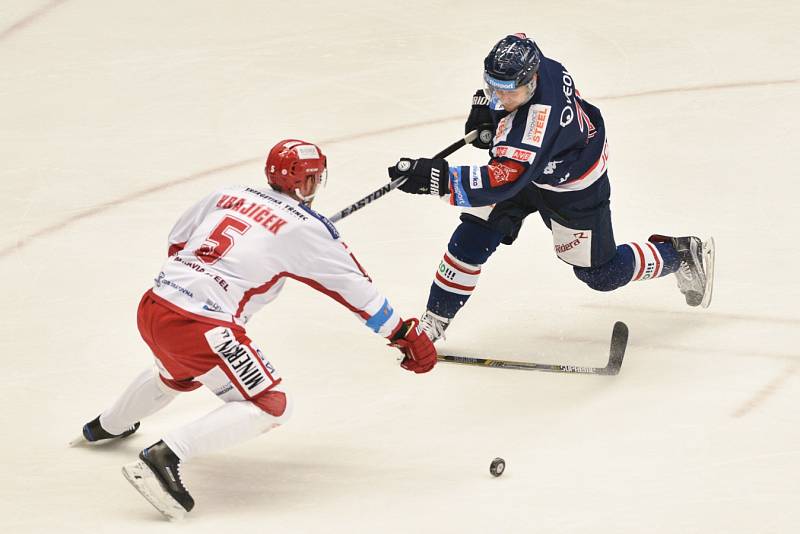 Derby 26. kola extraligy Třinec - Vítkovice rozhodlo až prodloužení.