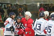 Přípravný hokejový zápas Lausanne - Vítkovice 2:5 na soustředění ve Švýcarsku.