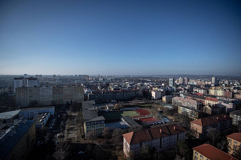 Investoři si mohli prohlédnou 14. ledna 2022 bytový dům v Ostrčilově ulici v centru Ostravy.