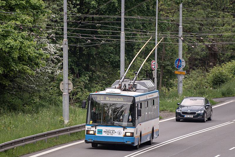 Poslední jízda trolejbusu Škoda 21Tr, 19. května 2023, Ostrava.