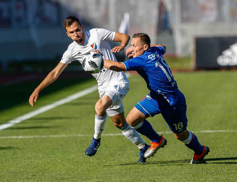 FC Baník Ostrava – SK Slavia Praha, vlevo Lukáš Pazdera, vpravo Jan Bořil