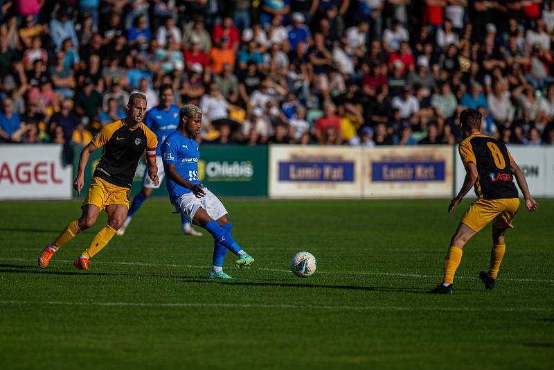 Utkání 2. kola MOL Cup: FC Hlučín - Baník Ostrava 0:1 po prodloužení, 25. srpna 2021 v Hlučíně.