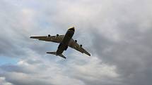 Přílet nákladního letounu An-124 Ruslan na ostravské letiště v Mošnově 25. 8. 2017.